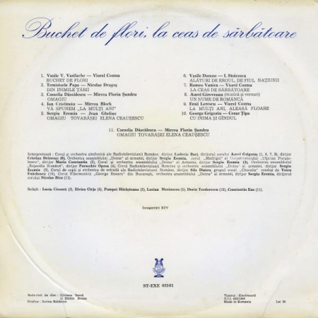 Buchet De Flori, La Ceas De Sărbătoare, (Disc Vinil) [1]