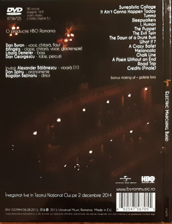 byron - Alături De Corul Excelsior, Muzica Militară Bistrița Invitat Special Alexander Bălănescu* – Electric Marching Band (DVD) [1]