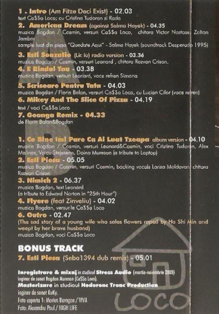 Ca$$a Loco - De Senzatie! , (Casetă Audio) [1]