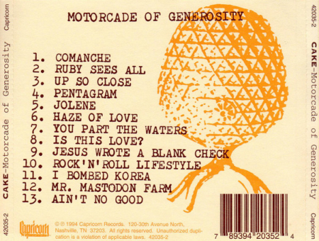 Cake - Motorcade Of Generosity (CD) [1]