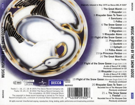 Camel - Music Inspired By The Snow Goose, (CD) [1]