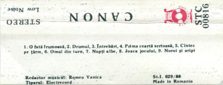 Canon - Canon, (Casetă Audio) [1]