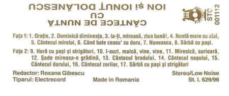 Cântece De Nuntă (Caseta Audio) [1]