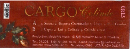 Cargo - Colinde, (Casetă Audio) [1]