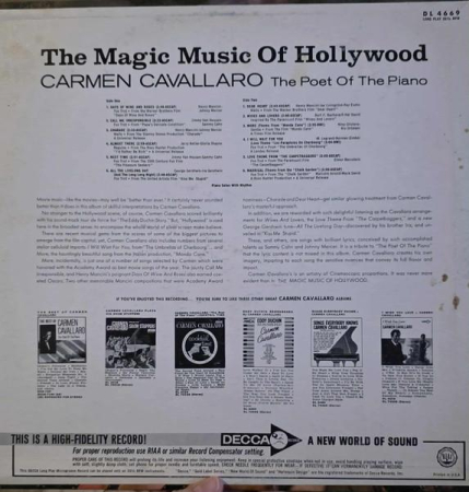 Carmen Cavallaro - The Magic Music Of Hollywood (Disc Vinil) [1]