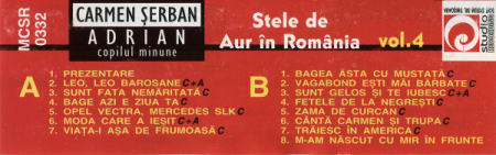 Carmen Șerban și Adrian Copilul Minune – Vol. 4 Stelele De Aur În România (CASETA) [1]