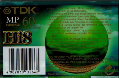 Caseta Video TDK Hi8 MP 60 (60 min) [1]
