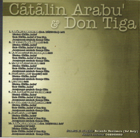 Cătălin Arabu' & Don Tiga – Lasă-mi Dragostea (CD) [1]