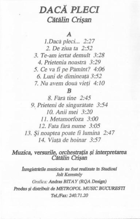 Cătălin Crișan - Dacă Pleci... [1]