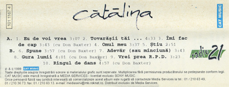 Cătălina Toma - Cătălina , (Casetă Audio) [1]