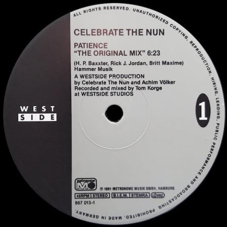 Celebrate The Nun - Patience, (Disc Vinil) [1]