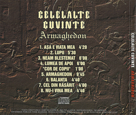 Celelalte Cuvinte – Armaghedon (CD) [1]