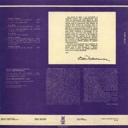Cella Delavrancea - Cella Delavrancea, (Disc Vinil) [1]