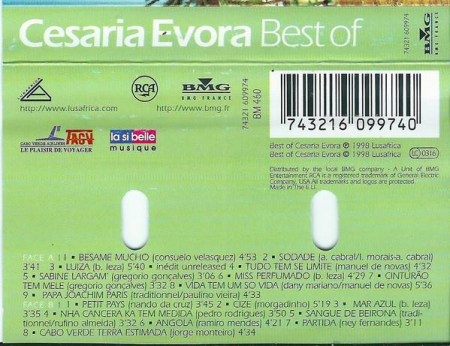 Cesaria Evora - Best Of , (Casetă Audio) [1]