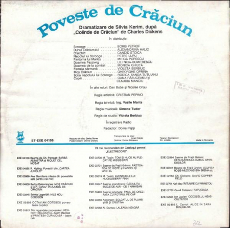 Charles Dickens - Poveste De Crăciun, (Disc Vinil) [1]