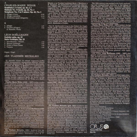 Charles-Marie Widor - Organ: Symphony No. 5 In F Minor, Op. 42, No. 1 / Suite Gothique, Op. 25 [1]