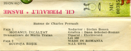 Charles Perrault - Basme , (Casetă Audio) [1]