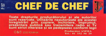 Chef De Chef, (Casetă Audio) [1]