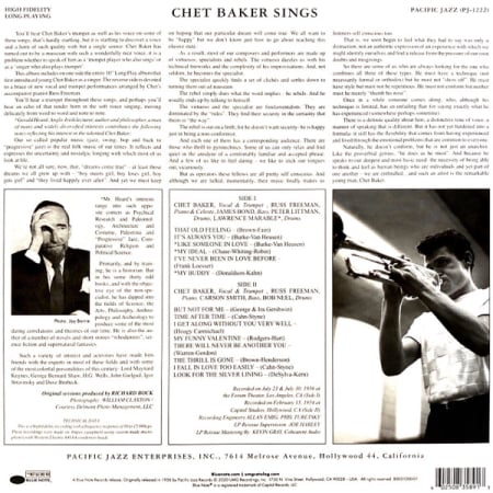 Chet Baker – Chet Baker Sings (Disc Vinil) [1]