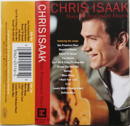 Casete audio - Chris Isaak - San Francisco Days (Caseta Audio)