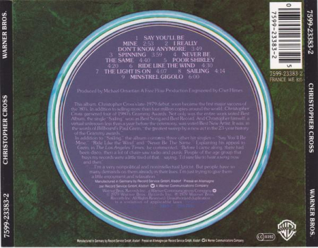 Christopher Cross - Christopher Cross (CD) [1]