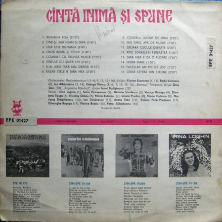 Cîntă Inimă Și Spune (Disc Vinil) [1]