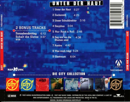City - Unter Der Haut, (CD) [1]