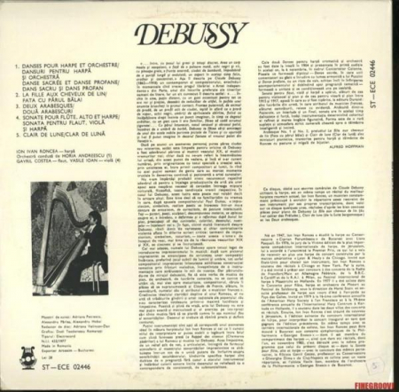 Claude Debussy - Danses Pour Harpe Et Orchestre / La Fille Aux Cheveux Du Lin / Deux Arabesques / Sonate Pour Flute, Alto Et Harpe / Clair De Lune, (Disc Vinil) [1]