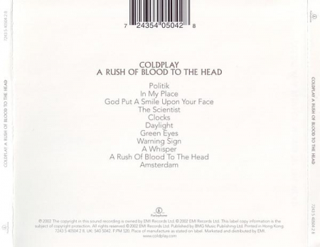 Coldplay - A Rush Of Blood To The Head , (CD) [1]