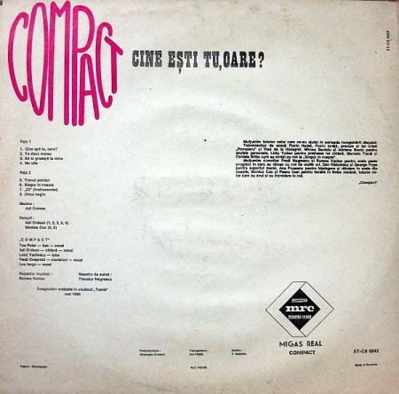 Compact - Cine Ești Tu, Oare?, (Disc Vinil) [1]