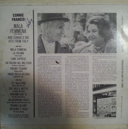 Connie Francis - Mala Femmena (Evil Woman) & Connie's Big Hits From Italy (Disc Vinil) [1]