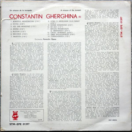 Constantin Gherghina - Un Virtuose De La Trompette Vol. II / A Virtuoso Of The Trumpet Vol. II, (Disc Vinil) [1]