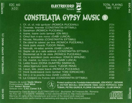 Constelația Gypsy Music Vol. 1, (CD) [1]