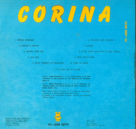 Corina Chiriac - Corina, (Disc Vinil) [1]