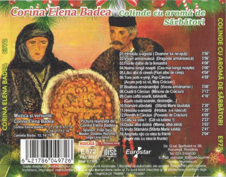 Corina Elena Badea - Colinde Cu Aromă De Sărbători, (CD) [1]