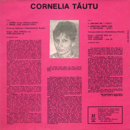 Cornelia Tăutu - Engravings / Dice / Symphony No. 1 / Invention For Piano And Orchestra, (Disc Vinil) [1]