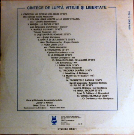 Corul Ansamblului „Doina” al Armatei - Cîntece De Luptă, Vitejie Și Libertate [1]