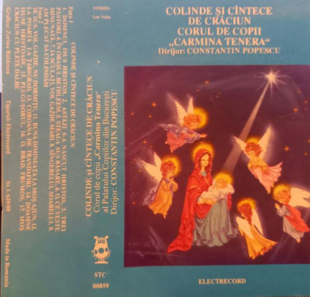 Muzică Populară/Lăutarească - Corul Carmina Tenera - Colinde Și Cântece De Crăciun, (Casetă Audio)