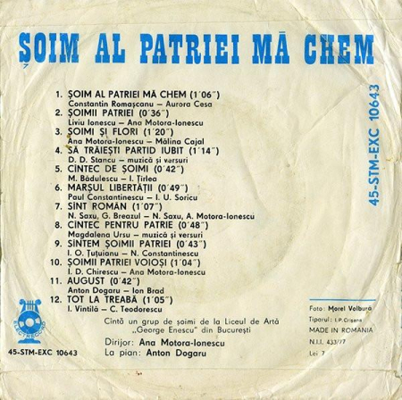 Corul liceului de artă „George Enescu“ din București - Șoim Al Patriei Mă Chem [1]