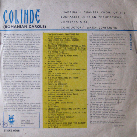 Corul Madrigal - Colinde (Romanian Carols), (Disc Vinil) [1]