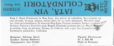 Corul Symbol - Iată Vin Colindătorii , (Casetă Audio) [1]