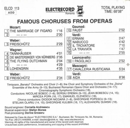Coruri Din Opere, (CD) [1]