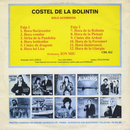 Costel de la Bolintin - Solo Acordeon (Disc Vinil) [1]