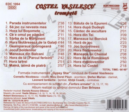 Costel Vasilescu - Trompetă, (CD) [1]