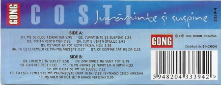 Costi Ioniță - Jurăminte Și Suspine (Caseta Audio) [1]
