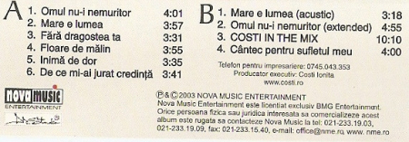 Costi* – Pentru Suflet (CASETA) [1]