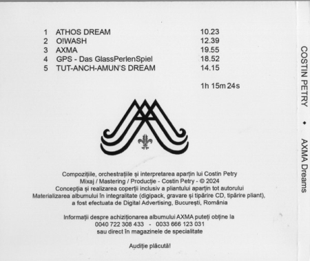 Costin Petry* – Axma Dreams (CD) [1]