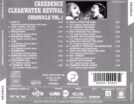 Creedence Clearwater Revival - Chronicle - The 20 Greatest Hits (CD) [1]