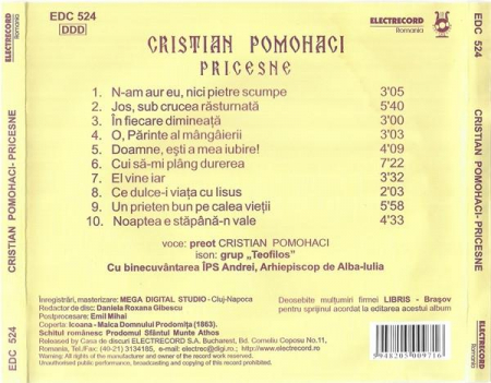 Cristian Pomohaci - Pricesne, (CD) [1]