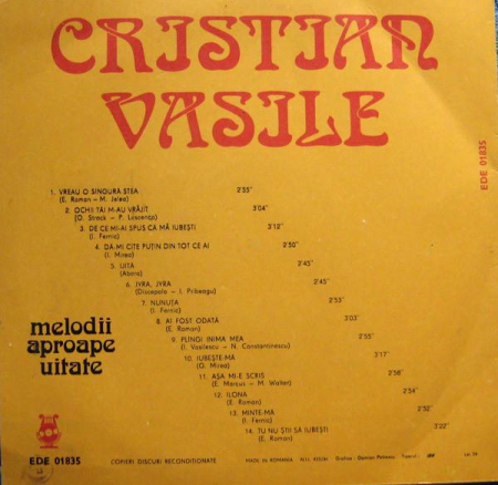 Cristian Vasile - Melodii Aproape Uitate [1]